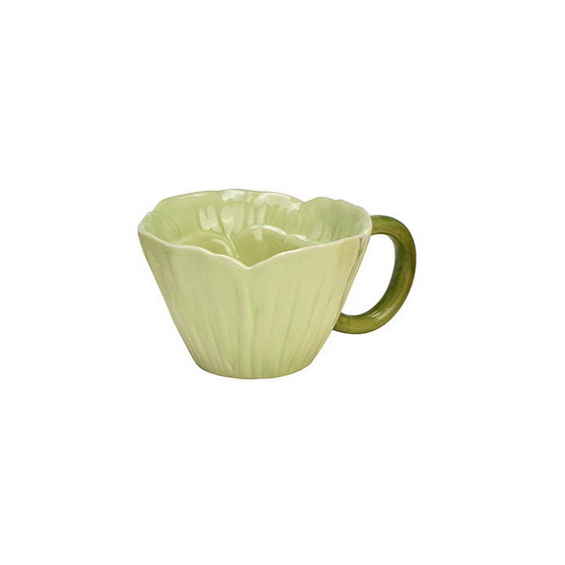 Tazza mug a forma di fiore verde, perfetta come regalo primaverile
